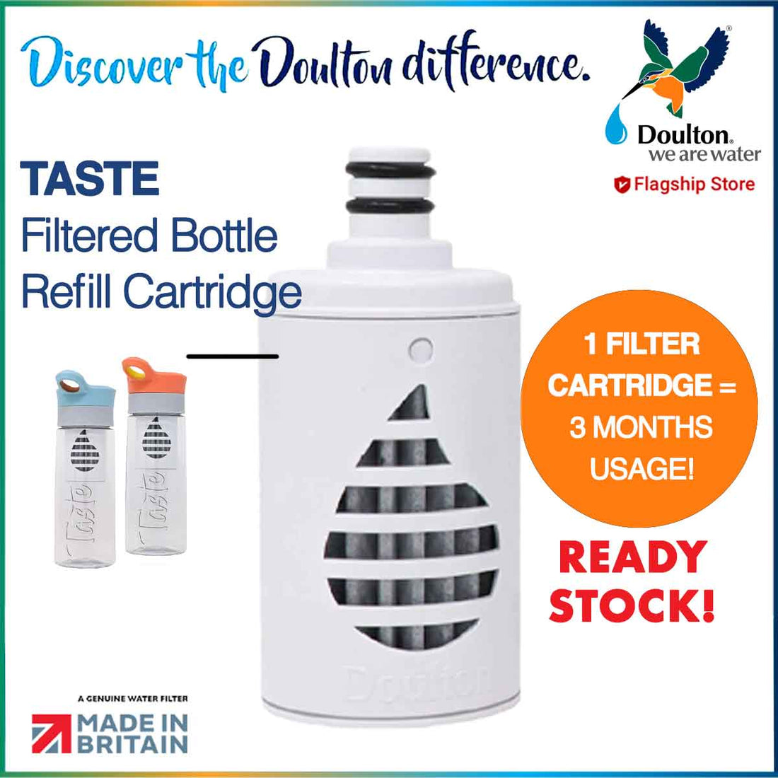 Doulton Taste 2 Water Bottle with Carbon Water Filter – Doulton