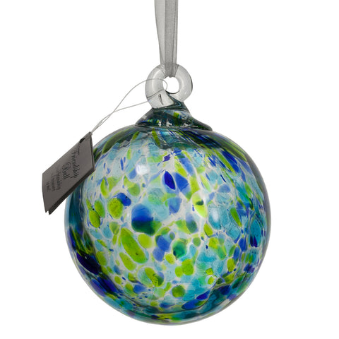 Giftcraft Friendship Ball Blue, Yellow, Green Colored Glass Confetti ...