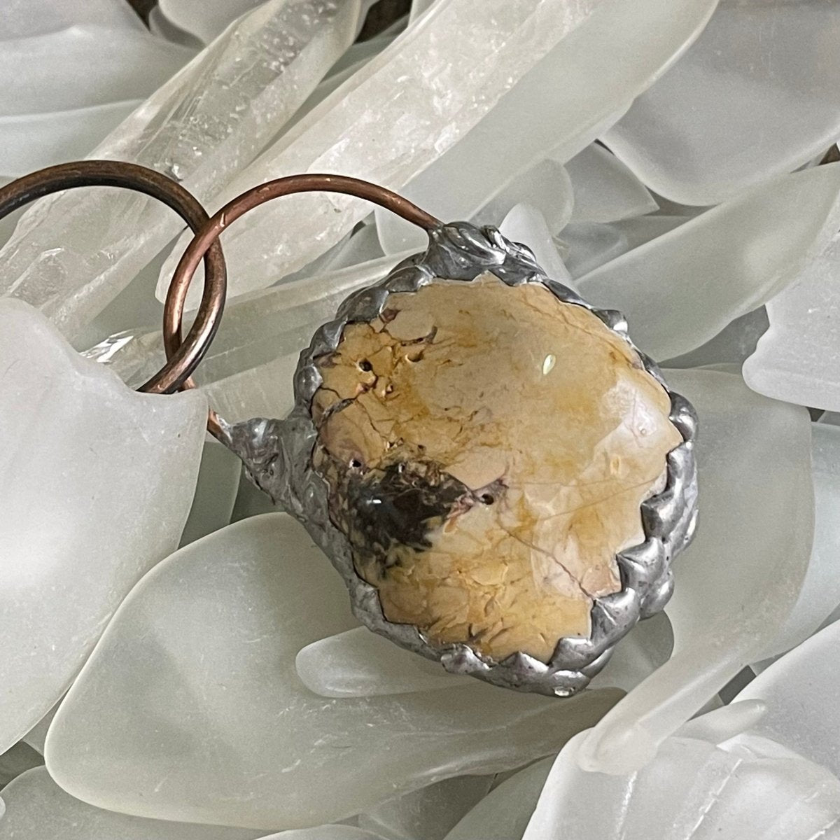 Bay of Fundy Brecciated Jasper Keychain Pendant - Mother Of Metal - Bay of Fundy Collection - Brecciated Jasper - Copper