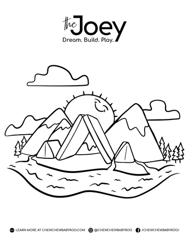 Mountains Colouring Page