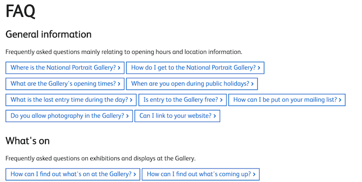 National Portrait Gallery FAQs