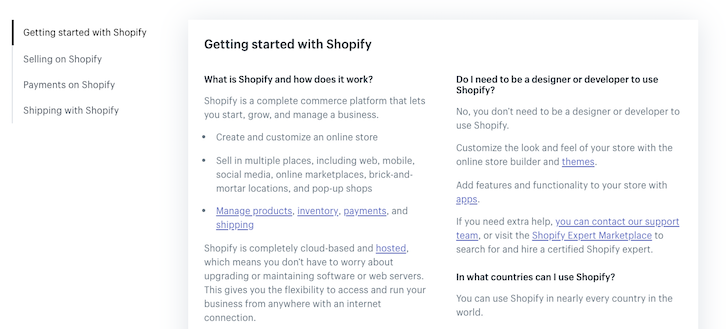 Shopify FAQs