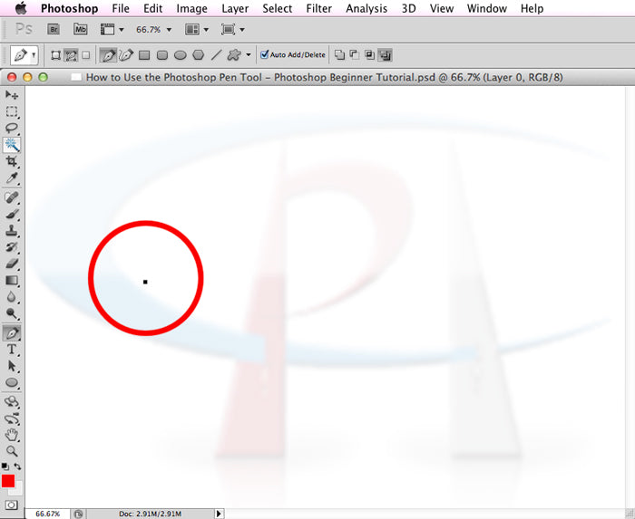 Photoshop anchor point