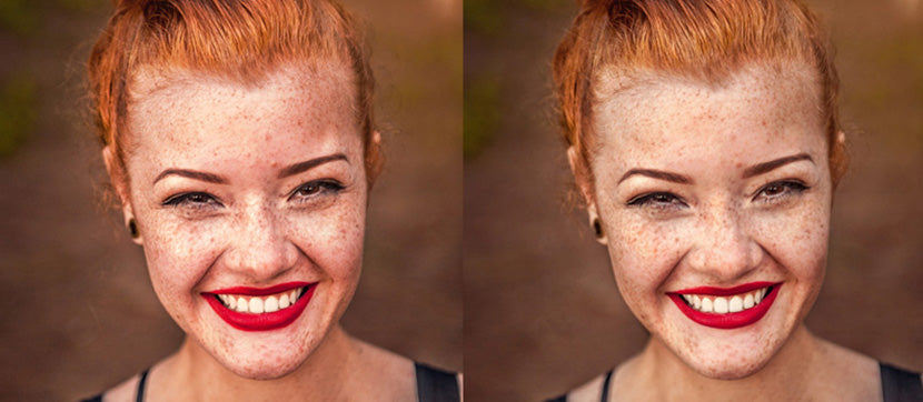 Retouching product photos to fix blemishes and smudges