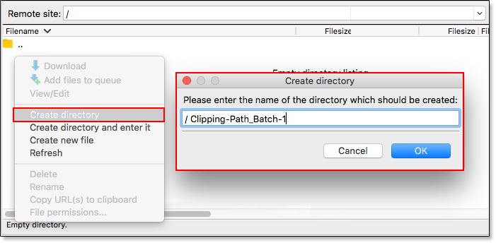 Create directory