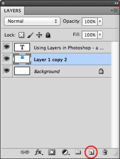 Create new layer from the bottom of the layer panel