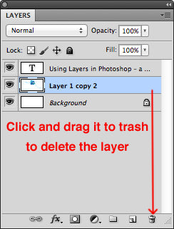 Deleting the layer