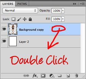 Double click on first layer