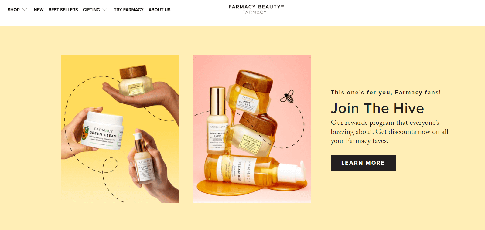 screenshot of Farmacy Beauty website