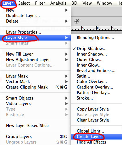 Go-back to layer style and create layer