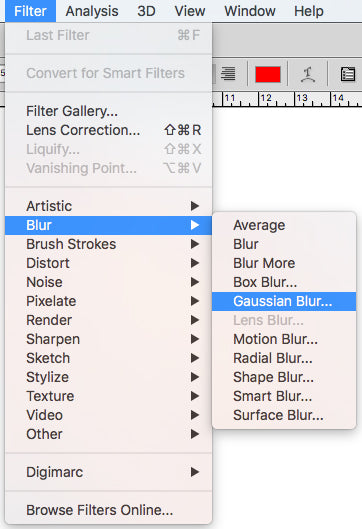 Go to filter, blur, gaussian blur to make the object