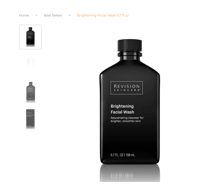 screenshot of Revision Skincare product photo