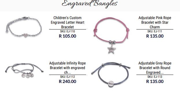 Charmed Jewellery product pdf with bangle bracelets