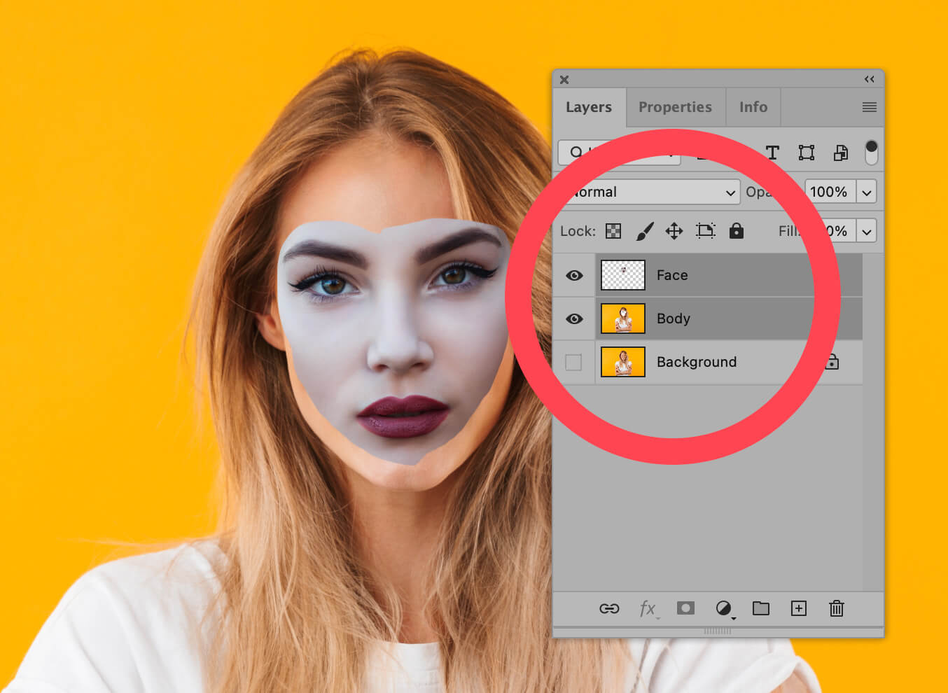 photoshop face change