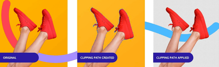 clipping path shoes