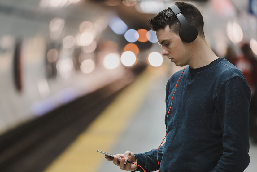 Headphone product photo bokeh