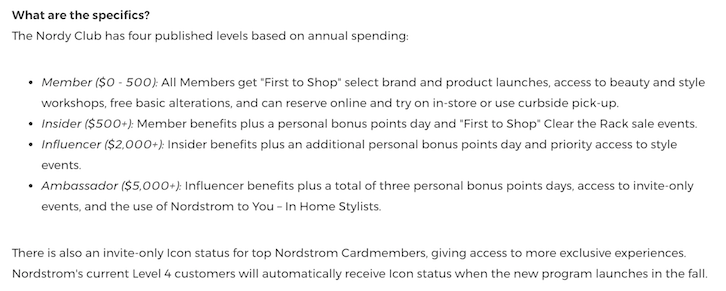 Nordstrom: programma fedeltà - Come incrementare il valore medio dell’ordine (AOV)