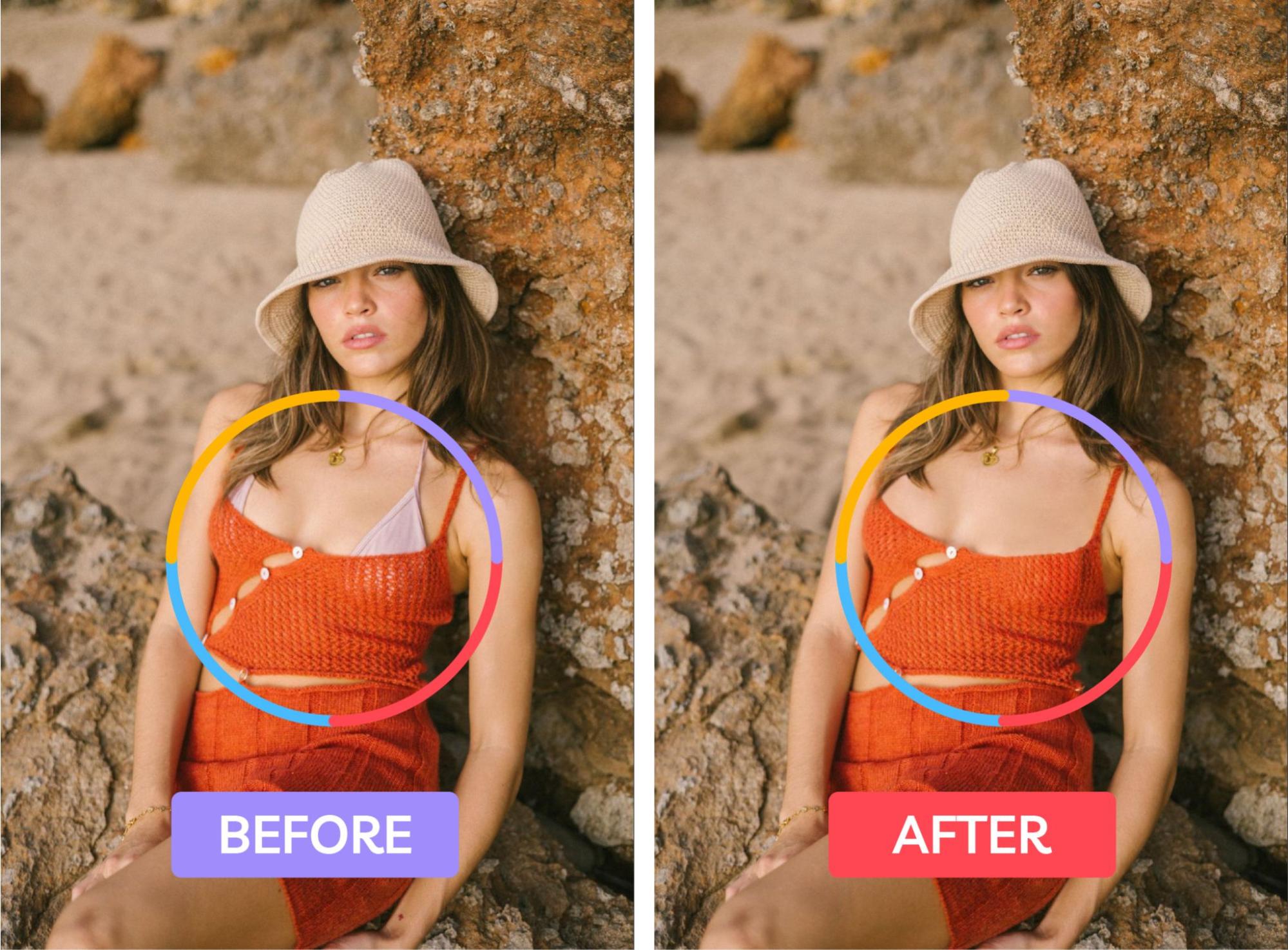 undergarment retouching example