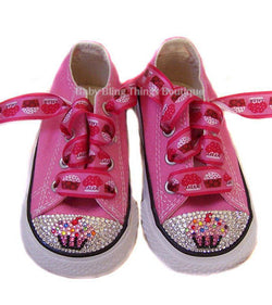 Baby Bling Converse Peuter Swarovski Crystal Sneakers Lage Top Chucks Schoenen Meisjesschoenen Sneakers & Sportschoenen 