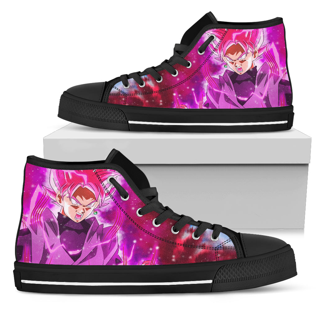 Goku Black Rose God custom canvas shoes 