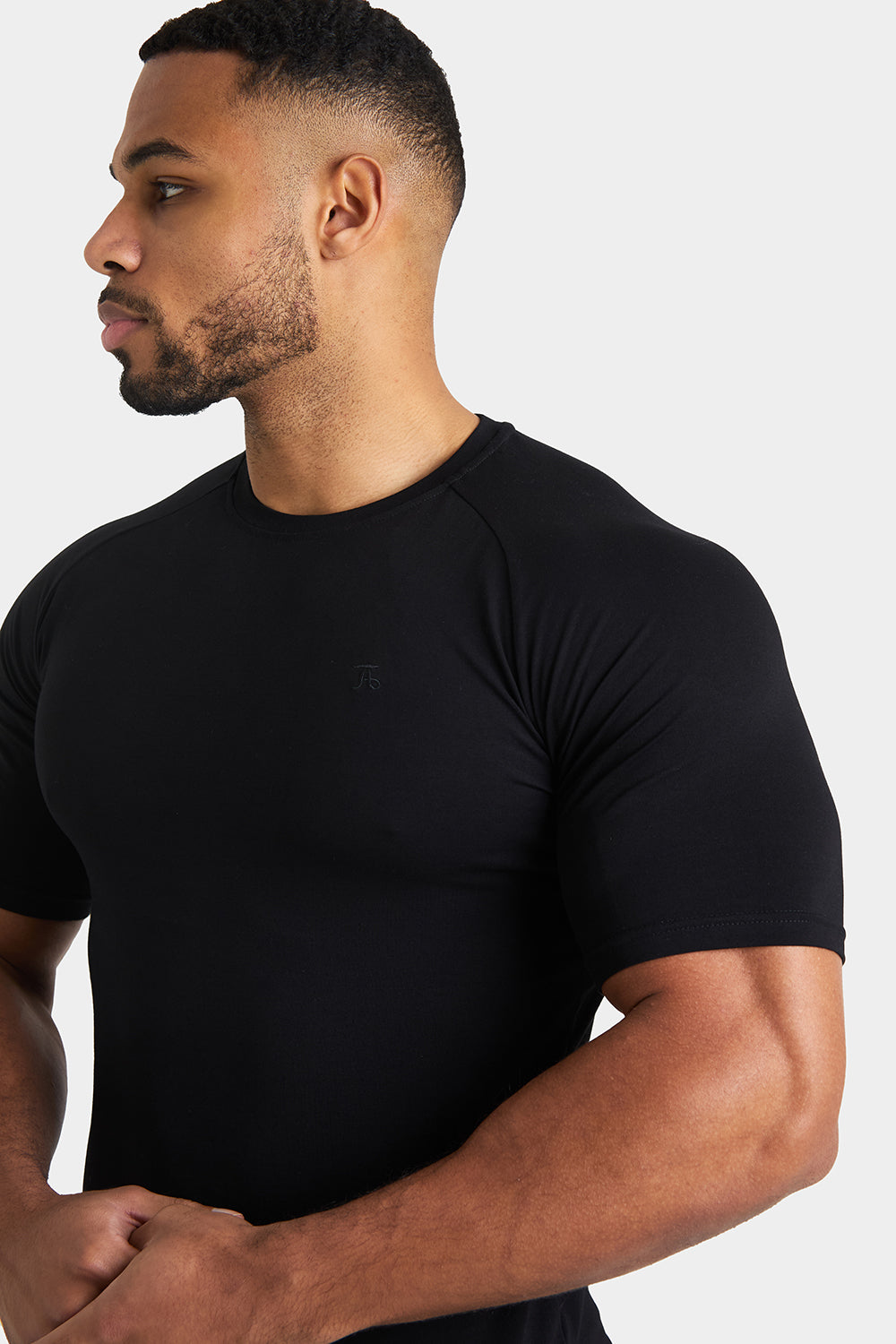 Micro-waffle T-Shirt in Black - TAILORED ATHLETE - ROW