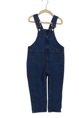 oversized denim overalls