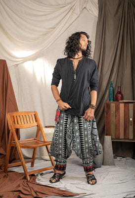 Dark Artistry Cotton Harem Pant by The Veshti Company