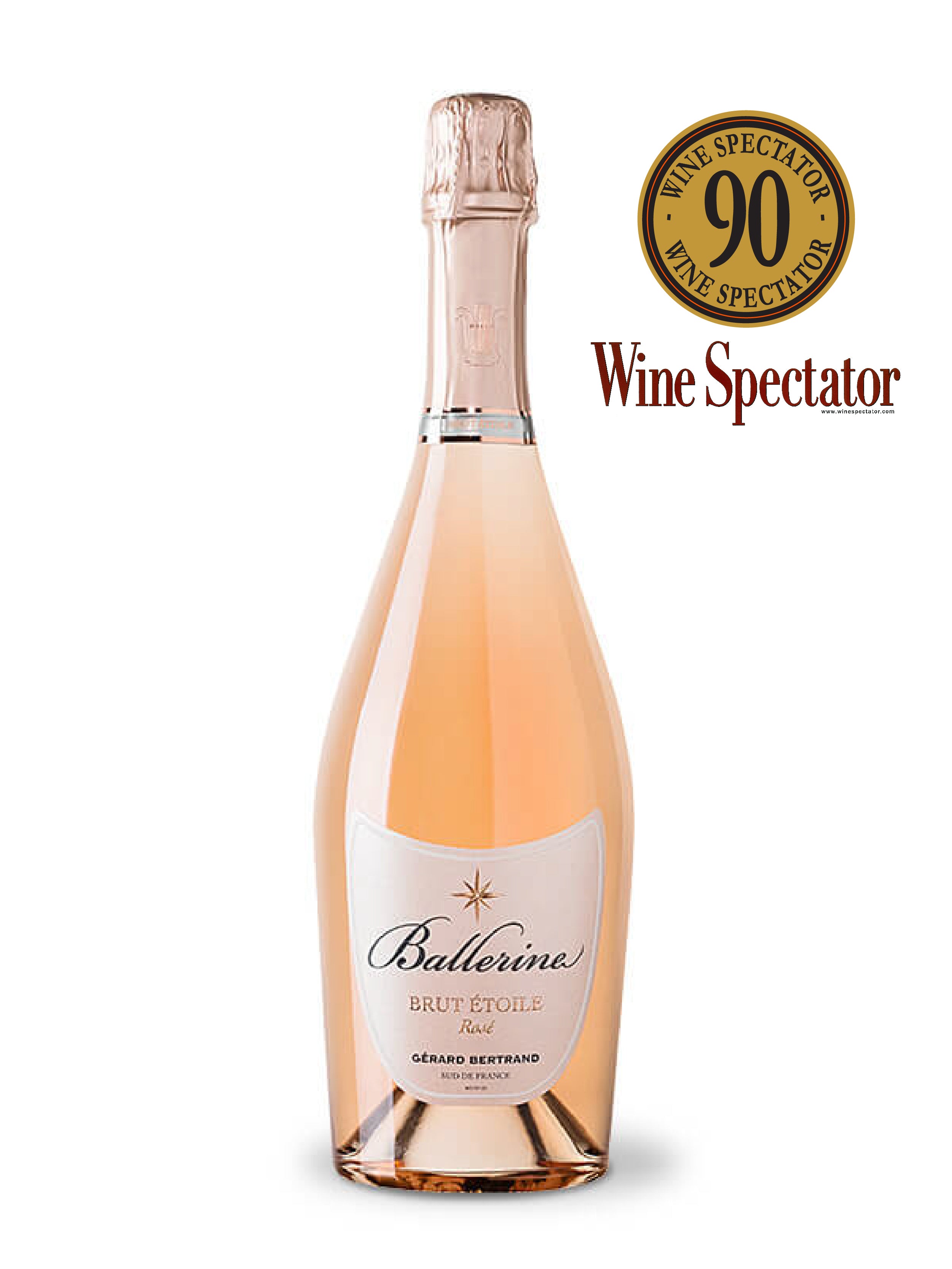 ballerine sparkling rosé wine crémant de limoux bottle shot gold medal best wine of the world competition