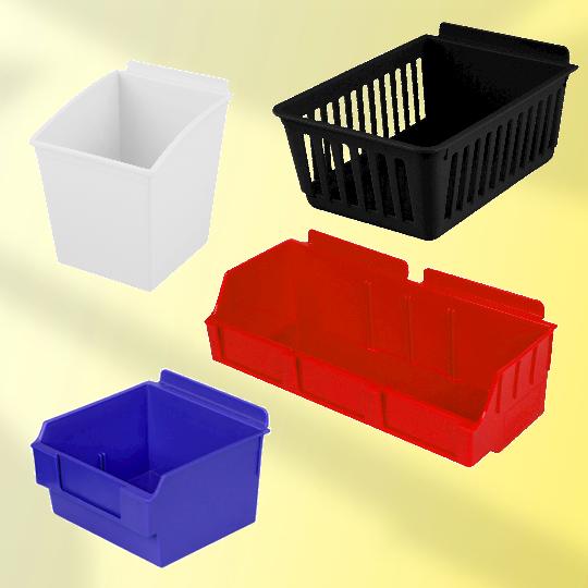 PLASTIC SLATWALL BINS, SHELFBOX 200, 8.75''L x 5.5''W x 3.37''H