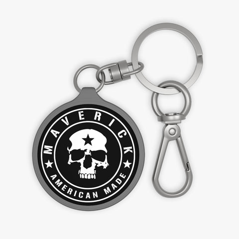 Maverick Skull Badge Keychain