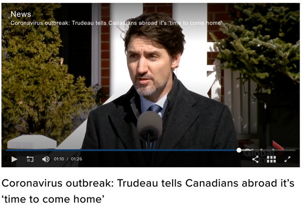 Justin Trudeau Canadians abroad its time to come home