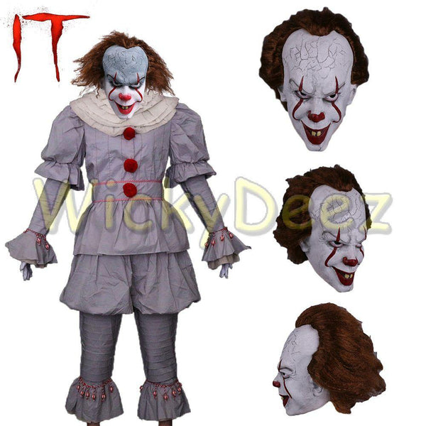 Stephen King's It Pennywise Full Cosplay Costume Halloween Suit