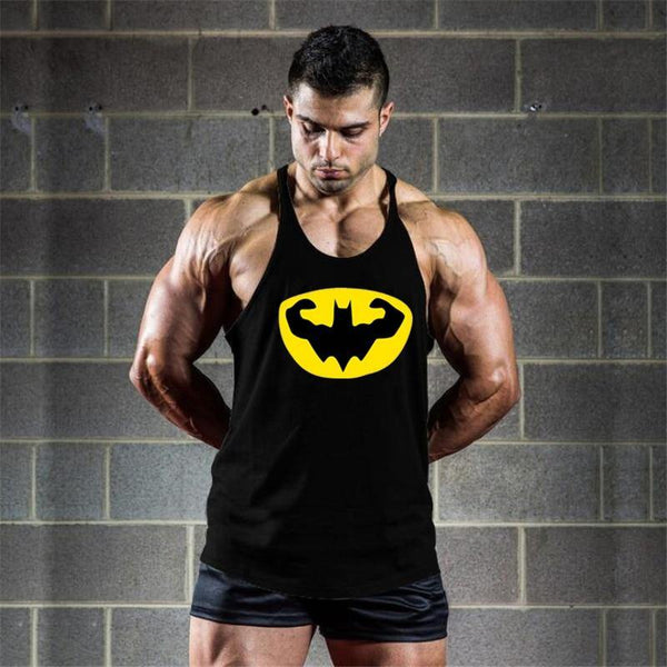 Fitness Batman Cotton Y Back Tank Tops | Bodybuilding Gym Workout Unde