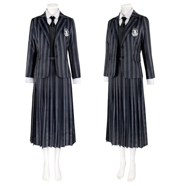 Inspired 2022 Wednesday Addams Cosplay Costume Nevermore Collage Schoo