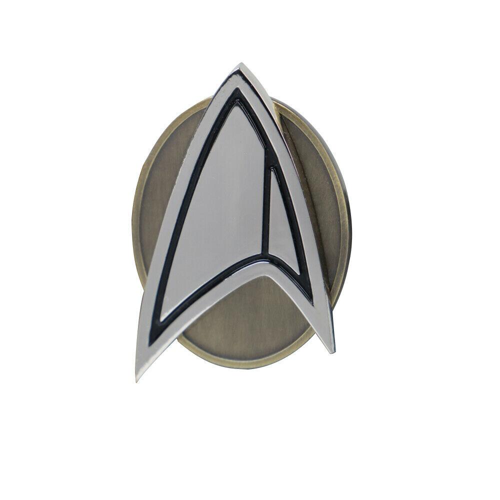 NEW Star Trek Picard Combadge Rank Pips Brooch Set Command Science Eng