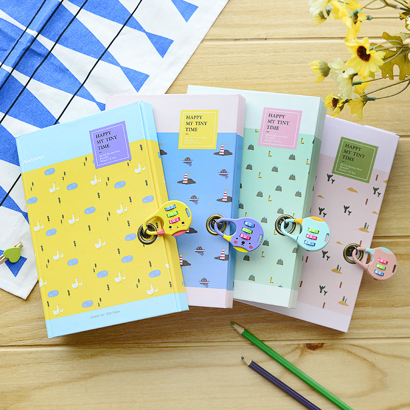 Cute Diary Notebooks with Code Locks Pencil Box Factory