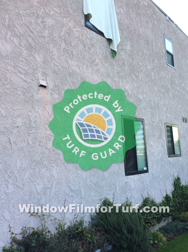 Window Film to Stop Window Reflection from Melting Artificial Turf Grass