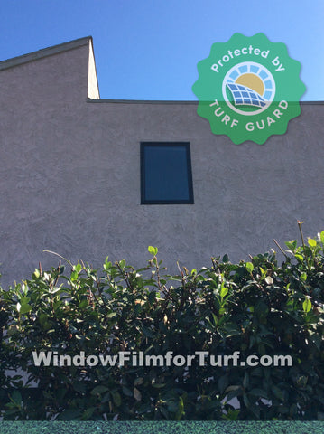 exterior non reflective window film for turf protection