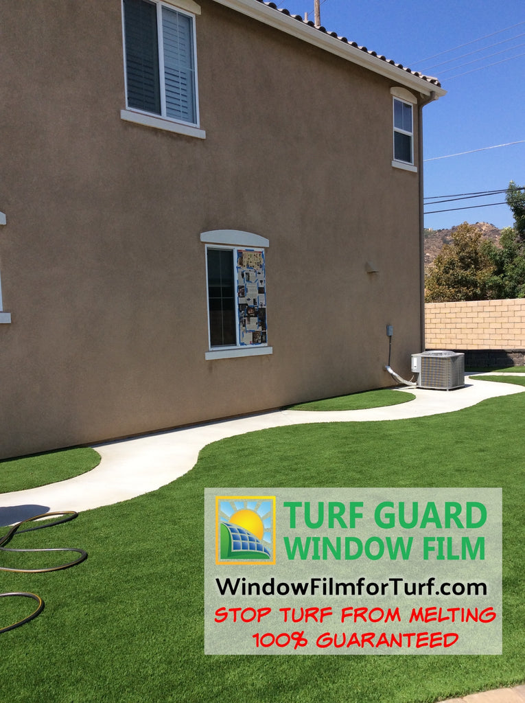 window tint to protect artificial turf from melting 