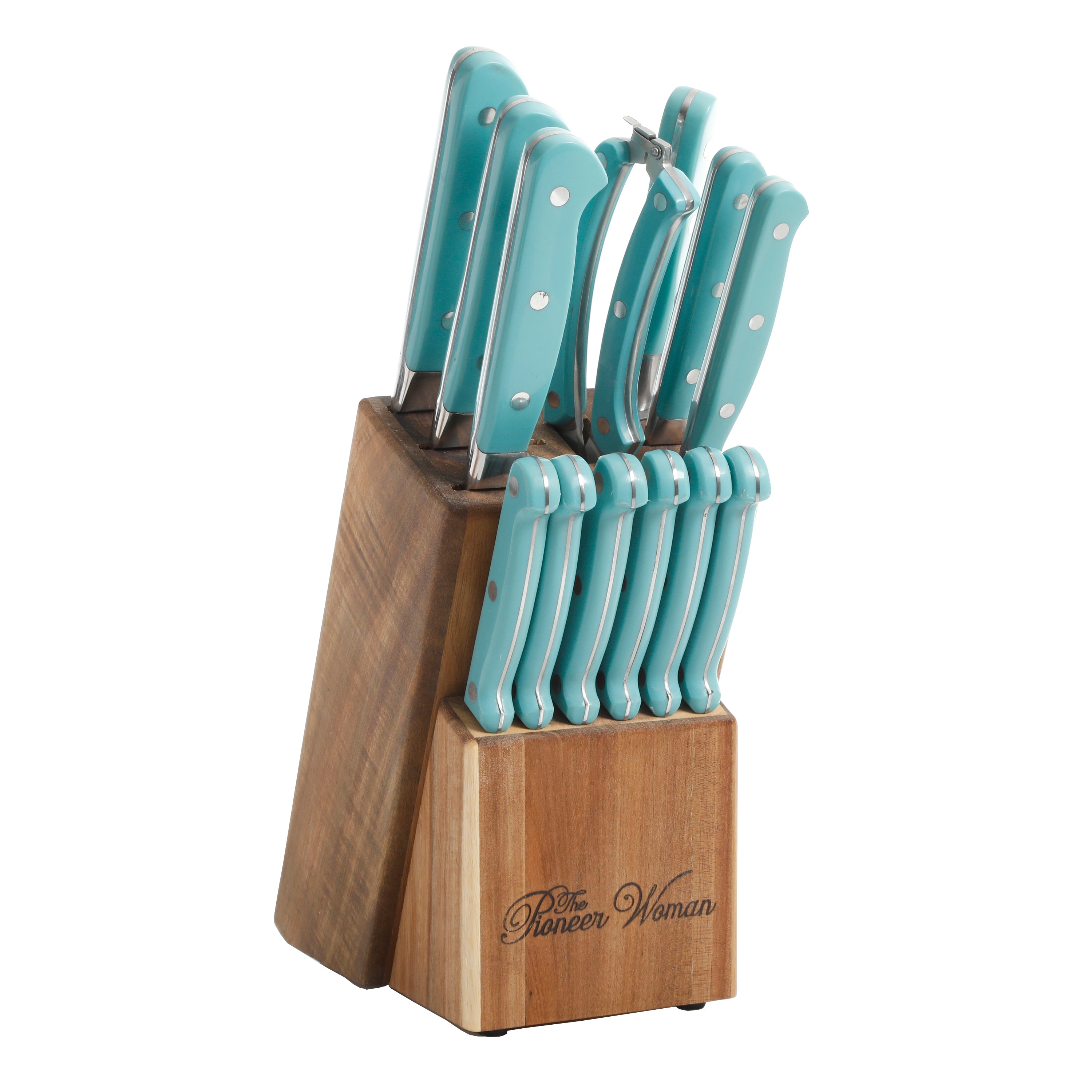 pioneer woman knife set white