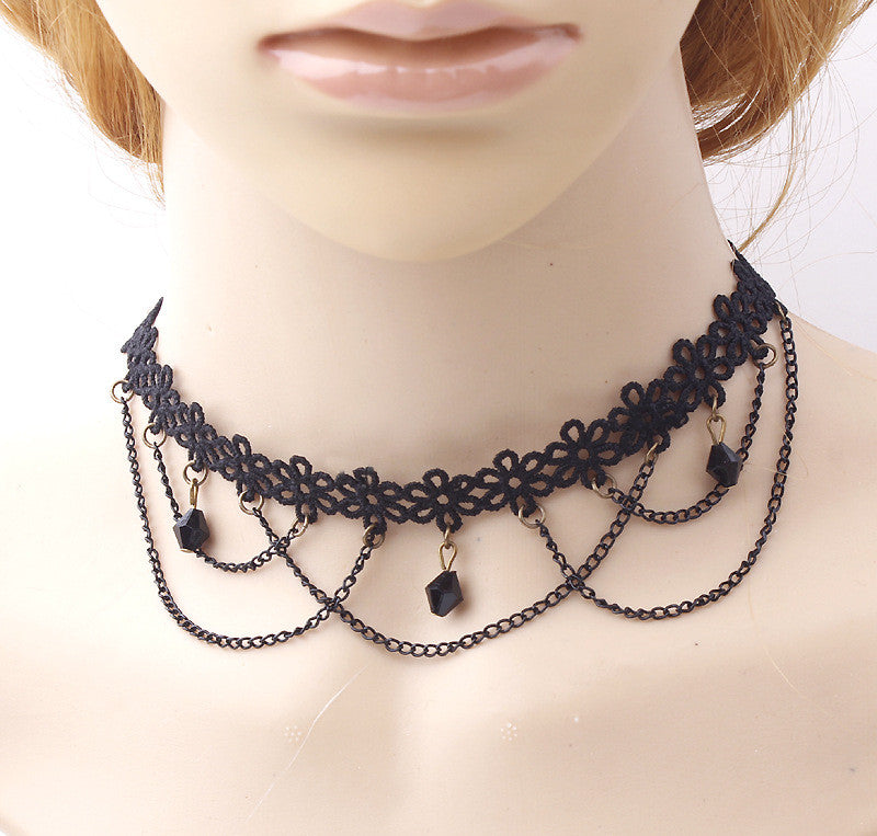 Vintage Victorian Crystal Tassel Choker Necklace – Brilliant Hippie