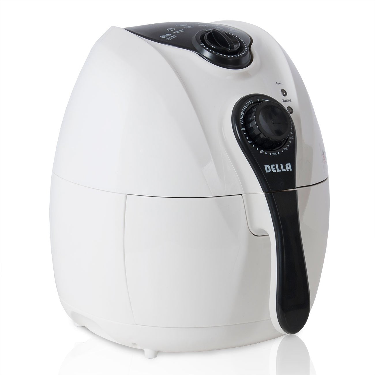 Della Electric Multipurpose Classic Rapid Air Fryer Dual Dial Temperature &  Timer Controls, 5.8 QT, 1800W, White - standard - Bed Bath & Beyond -  15874349