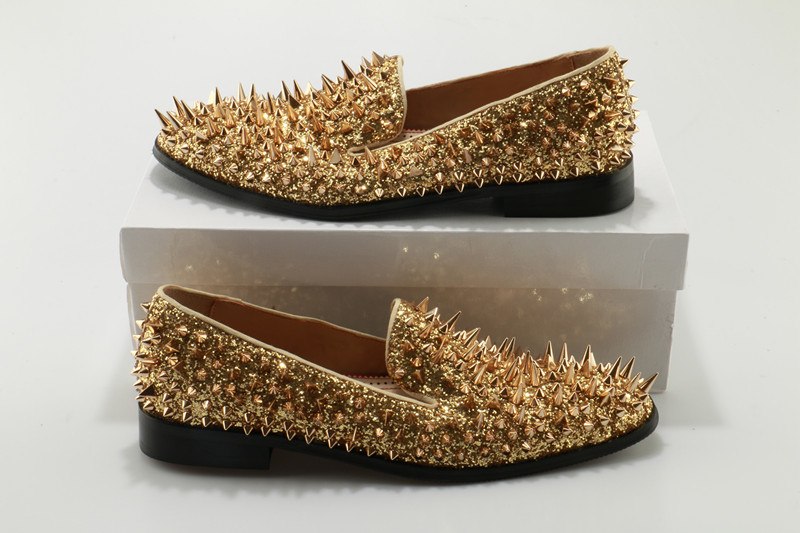 gold loafers mens