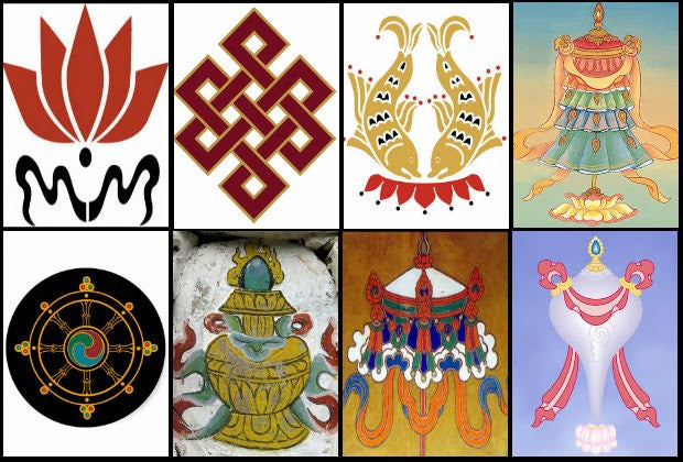 The Astamangala or Eight Auspicious Symbols in Buddhism - Kashgar