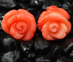coral earrings 