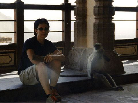kashgar: me and the monkey in jaipur
