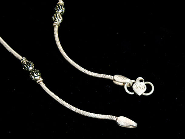 silver anklets designs