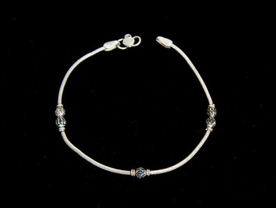 simple silver anklets