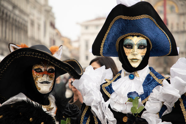 Venetian Costumes at Carnival in Venice