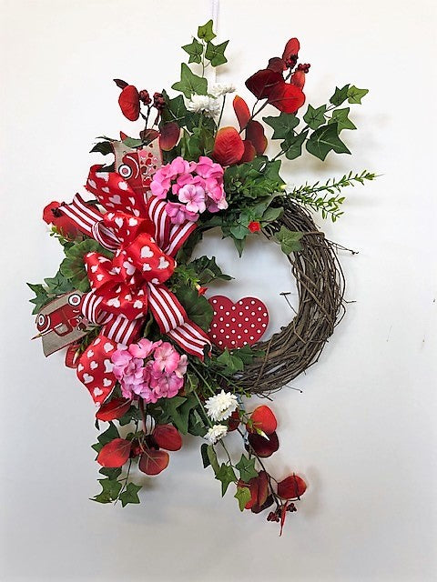 Silk Floral Valentine's Day Front Door Wreaths – April's Garden